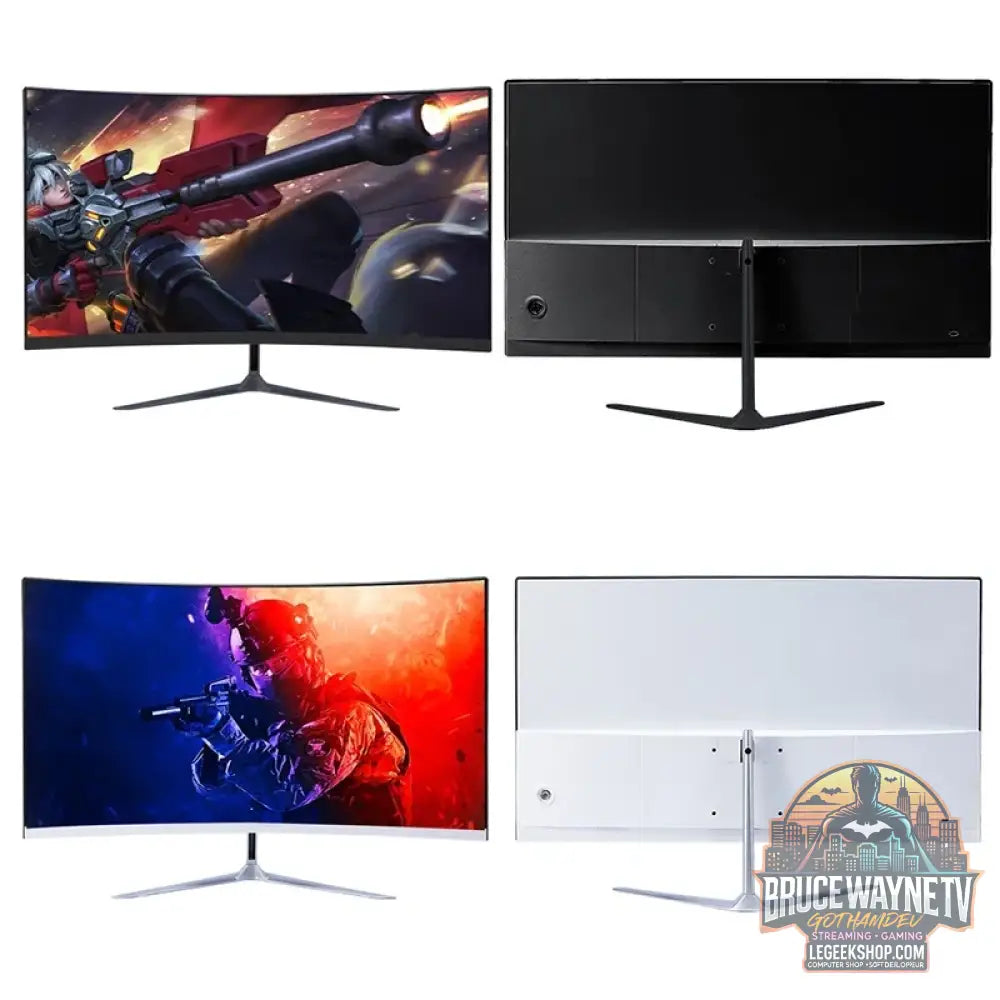 Moniteur incurvé de 24 pouces 100 Hz pour jeux MVA FHD 1080P écran d’ordinateur 3000R HDMI/VGA DCR protection des yeux