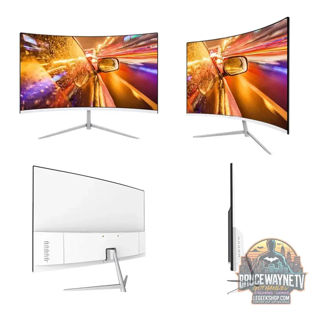 Moniteur incurvé de 24 pouces 100 Hz pour jeux MVA FHD 1080P écran d’ordinateur 3000R HDMI/VGA DCR protection des yeux