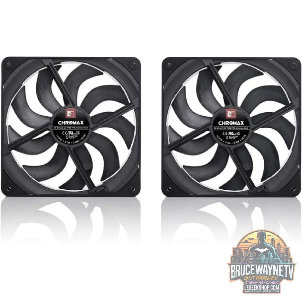 Noctua NF-A14x25 G2 PWM Sx2-PP chromax.black, Gehäuselüfter - Noctua - vue 2
