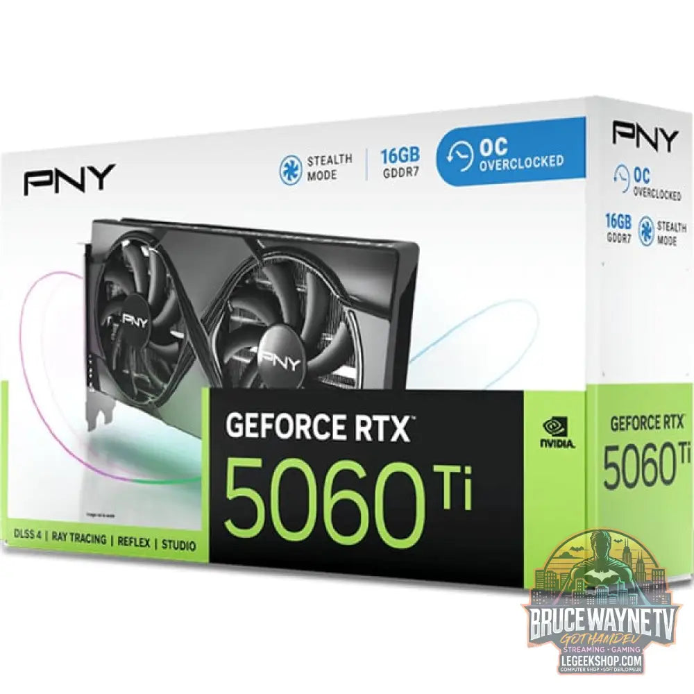 PNY GeForce RTX 5060 Ti OC 16GB, carte graphique DLSS 4, 3x DisplayPort, 1x HDMI 2.1 - PNY - vue 12