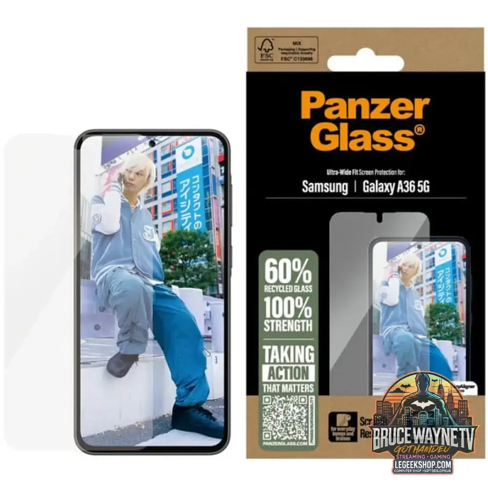 PanzerGlass Displayschutz Ultra-Wide Fit, Schutzfolie transparent, Samsung Galaxy A36 5G, EasyAligner - PanzerGlass - vue 4