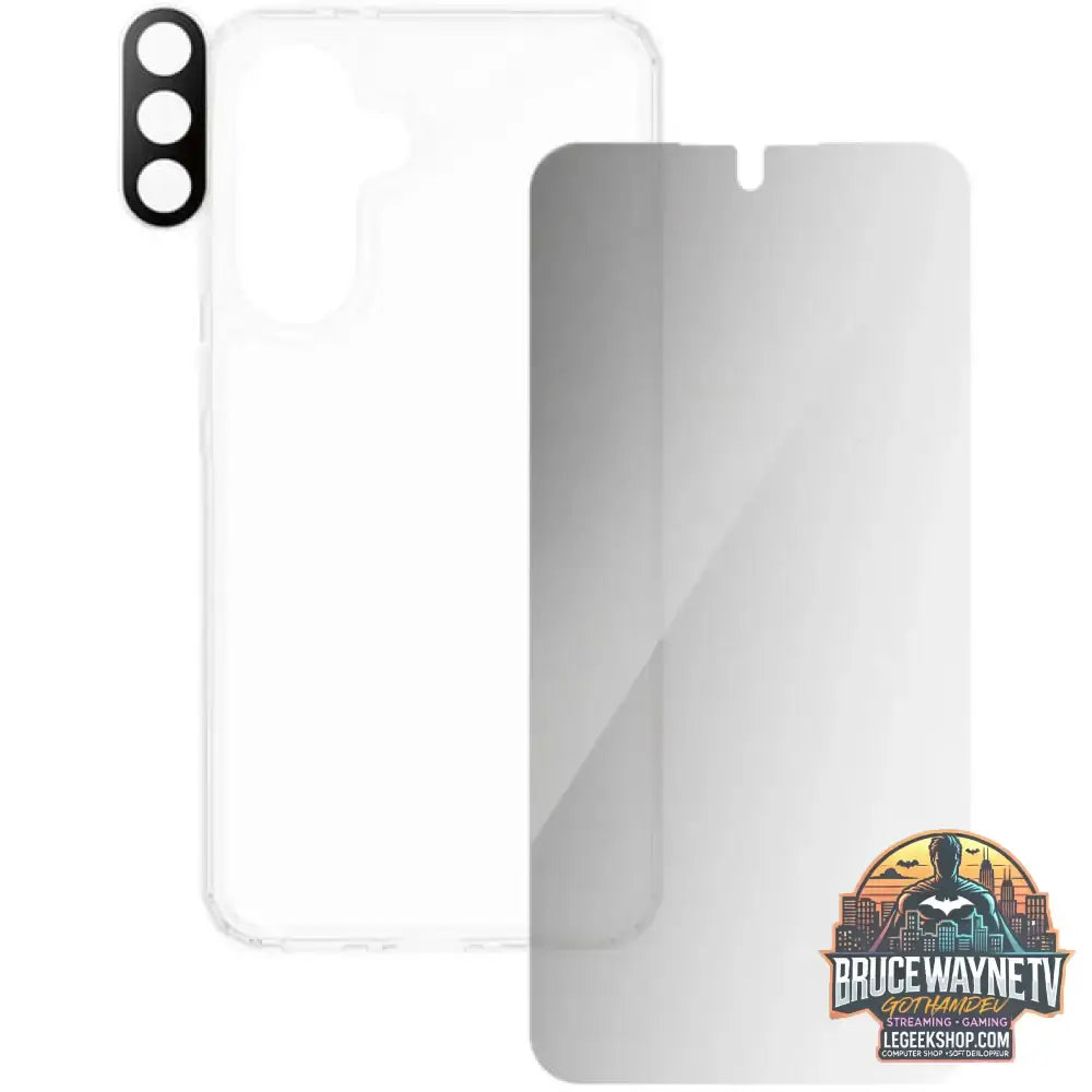 PanzerGlass Flagship 3-in-1 Privacy Set transparent/weiß, Samsung Galaxy A36 5G, QI-kompatibel, EasyAligner - PanzerGlass - vue 2