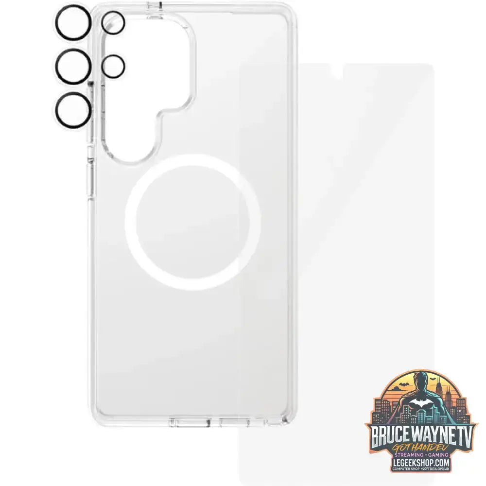 PanzerGlass Flagship 3-in-1 Set transparent/weiß, Samsung Galaxy S25 Ultra, QI-kompatibel, EasyAligner - PanzerGlass - vue 2