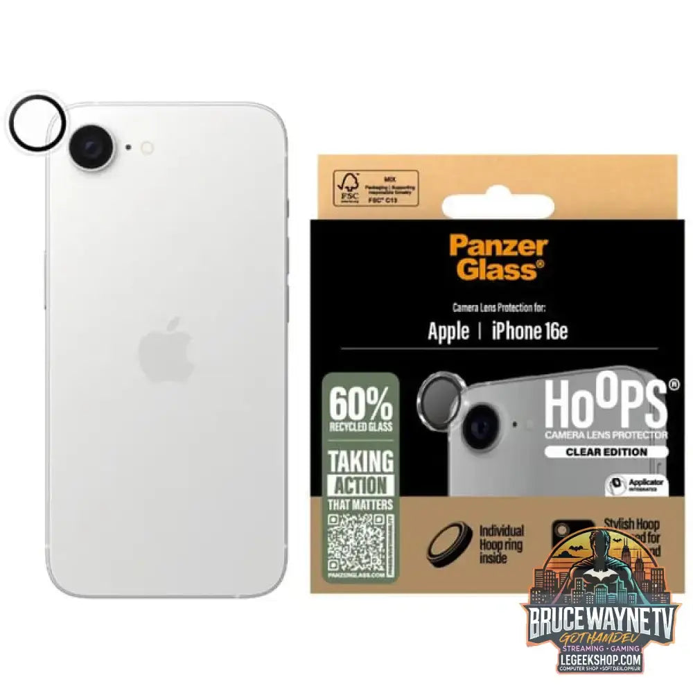 PanzerGlass Hoops Kameraschutz, Schutzfolie transparent, iPhone 16e - PanzerGlass - vue 4