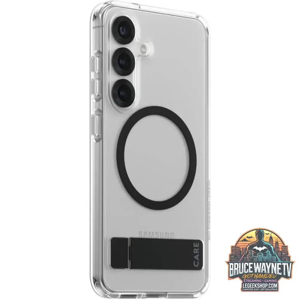 PanzerGlass Kickstand Case, Handyhülle transparent/schwarz, Samsung Galaxy S25, QI-kompatibel - PanzerGlass - vue 3