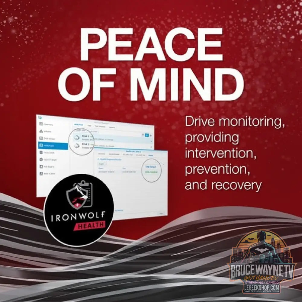 Seagate IronWolf NAS 8 TB CMR SilentWolf, Festplatte SATA 6 Gb/s, 3,5" - Seagate - vue 8