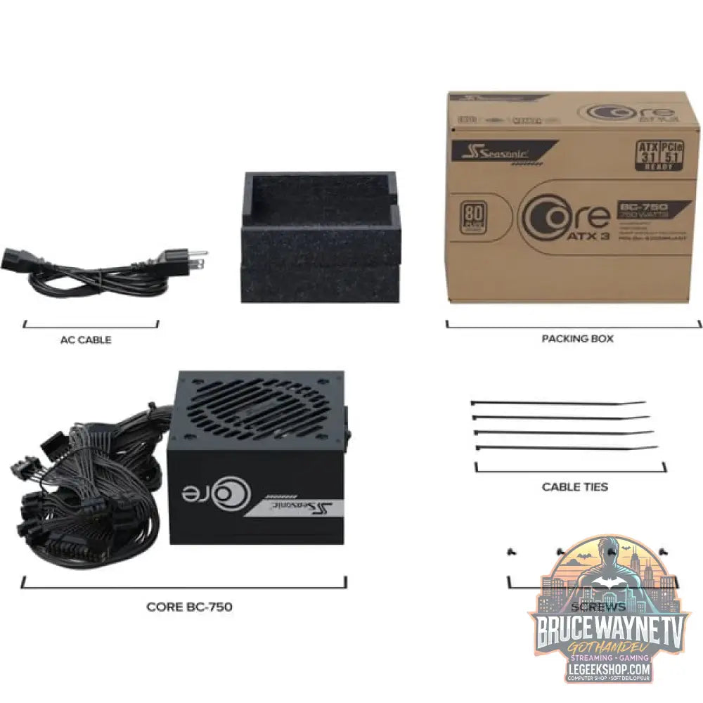 Seasonic CORE BC-750 ATX3.1, alimentation PC - Seasonic - vue 6