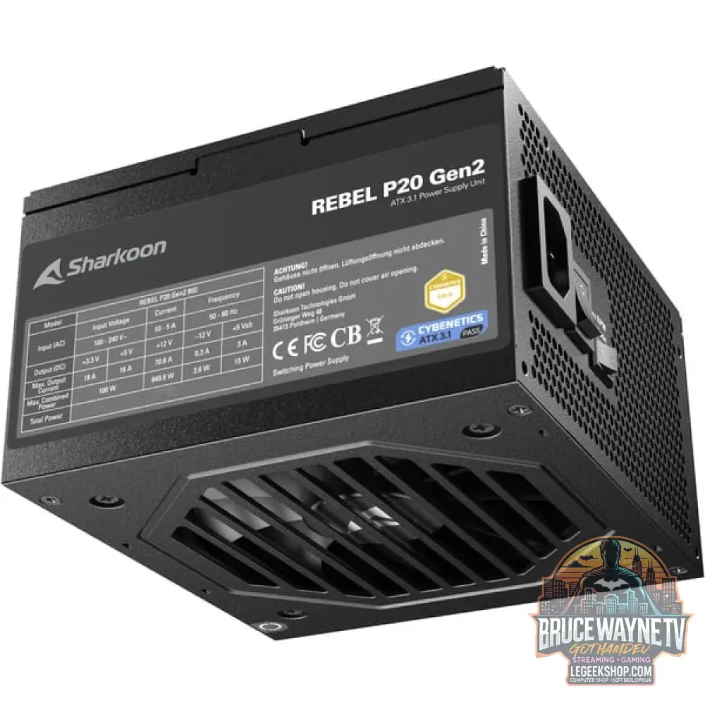 Sharkoon Rebel P20 Gen2 1000, alimentation PC - Sharkoon - vue 6