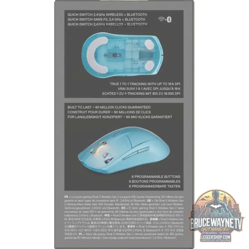 SteelSeries Rival 3 Wireless Gen 2, souris gaming - vue 8